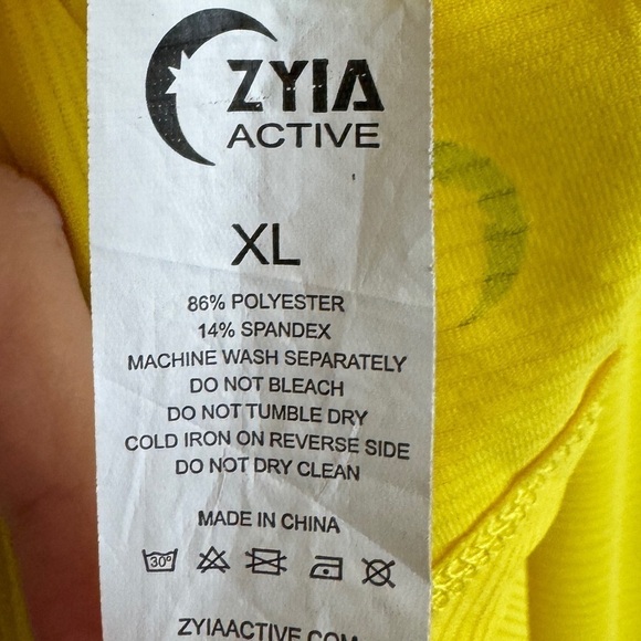 ZYIA Active Subtle Stripe Long Sleeve Shirt, Yellow, Size XL - Picture 6 of 9